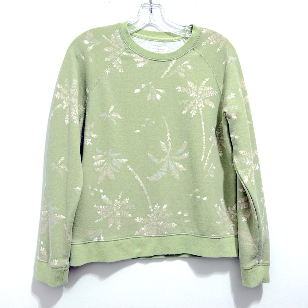 Lucky Brand Women’s Palm Tree Green Cotton Blouse